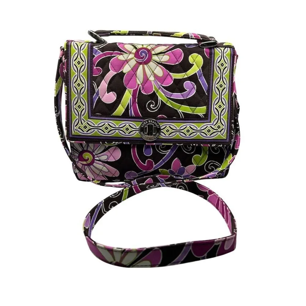 Vera Bradley Women's Floral Crossbody Bag with wallet.